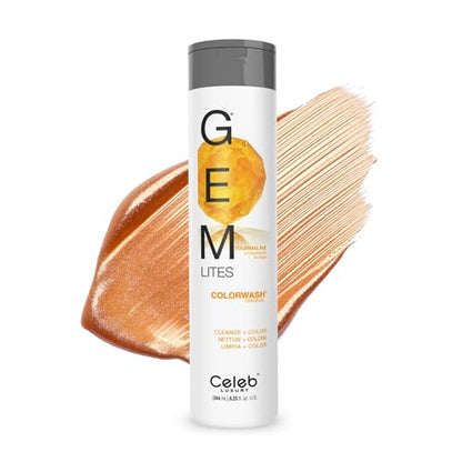 Celeb Luxury Gem Lites Colorwash, Professional Semi-Permanent Hair Color Depositing Shampoo, Tourmaline, 8.25 Fl Oz (Pack of 1) - imagen 1
