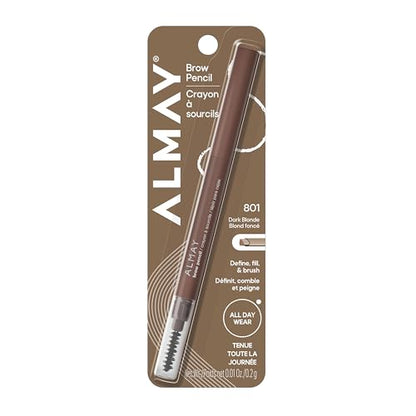 Lápiz para Cejas Almay con Cepillo, Fácil de Usar, Hipoalergénico (El Empaque Puede Variar), 801 Rubio Oscuro - imagen 2