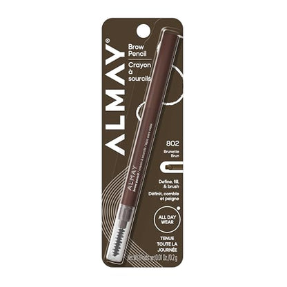 Lápiz para cejas Almay con cepillo, fácil de usar, hipoalergénico (el empaque puede variar), 802 castaño - imagen 4