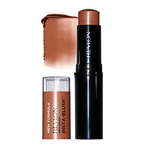 Revlon Blush Stick, Maquillaje Facial PhotoReady Insta-Blush, Fórmula Crema a Polvo, Color Intenso, Hidratante, 330 Nude Kiss, 1.15 Oz - imagen 1