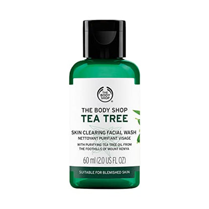 The Body Shop Gel Limpiador Facial Tea Tree – Jabón Vegano Purificante Para Piel Grasa y Con Imperfecciones – 2 oz - imagen 2