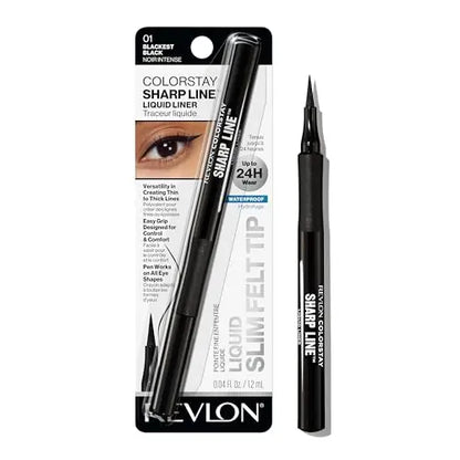 Eyeliner Líquido Revlon ColorStay, Maquillaje de Ojos a Prueba de Agua, Resistente a Manchas, Larga Duración, Punta Delgada para Líneas Precisas - imagen 3