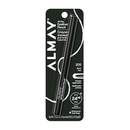 Lápiz Delineador Almay Todo el Día, Hipoalergénico, Libre de Crueldad, Sin Aceite, Sin Fragancia, Probado por Oftalmólogos, Resistente al Agua, 205 - imagen 1