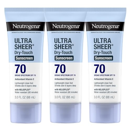 Protector Solar Neutrogena Ultra Sheer Dry-Touch para Cara y Cuerpo, SPF 70, Protección UVA/UVB, Resistente al Agua, Tamaño de Viaje, 3 fl. oz - imagen 1