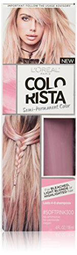 Coloración Semipermanente L'Oreal Paris Colorista para Cabello Decolorado o Rubio, Mascarilla Capilar Deposito de Color, Rosa Suave - imagen 2