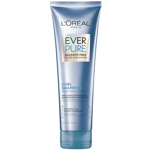 Champú Sin Sulfatos L'Oreal Paris para Cabello Rizado, Ligero, Cuidado Antifrizz con Aceite de Coco, EverPure, 8.5 Fl Oz (El Empaque Puede Variar) - imagen 3