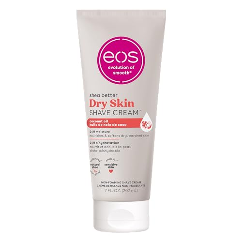 Crema de Afeitar eos Shea Better para Piel Seca, Crema de Afeitar para Mujeres, Cuidado de la Piel con Aceite de Coco, Hidratación 24 Horas, 7 fl oz - imagen 3