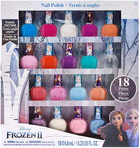 Kit de Regalo de Esmalte de Uñas Townley Girl Disney Frozen, 18 Piezas, Base Acuosa, Secado Rápido, Colores Brillantes y Opacos para Niñas y - imagen 3
