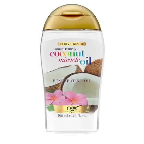 Tratamiento de Aceite para el Cabello OGX Extra Strength Damage Remedy + Coconut Miracle Oil, Hidratante Antifrizz para Cabello Grueso y Seco, Libre - imagen 4
