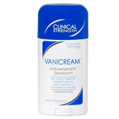 Desodorante Antitranspirante Vanicream para Piel Sensible - 2.25 oz - Desodorante de Fuerza Clínica con Protección de 24 Horas - Sin Fragancia - imagen 1