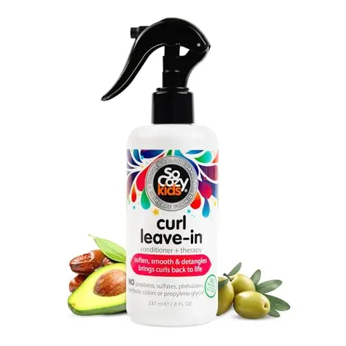 Spray Acondicionador Sin Enjuague So Cozy (8 Fl Oz) Desenredante Paraben-Free para Cabello Rizado Infantil, Acondicionador Profundo & Curls Sin - imagen 1