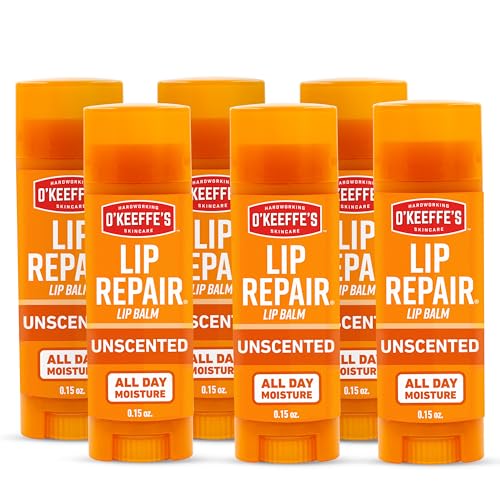 Bálsamo Labial O'Keeffe's Lip Repair Sin Fragancia para Labios Secos y Agrietados - Stick (Paquete de 6) - Hidratante para Labios Muy Secos - imagen 3