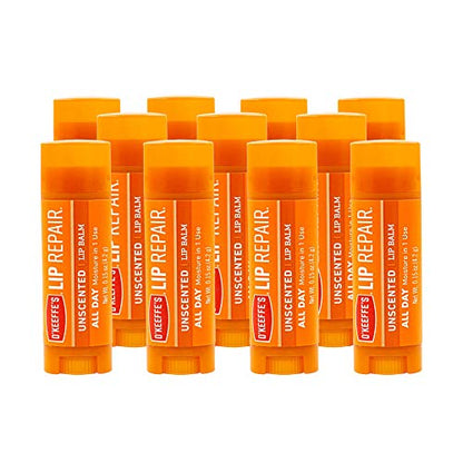 O'Keeffe's Unscented Lip Repair Lip Balm for Dry, Cracked Lips, Stick, (Pack of 11) - imagen 2