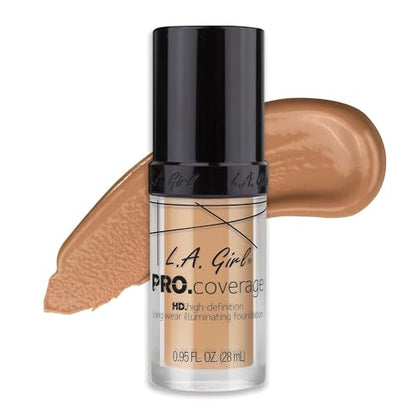 Base líquida L.A. Girl Pro Coverage, Natural, 0.95 Fl Oz (Paquete de 1) - imagen 2
