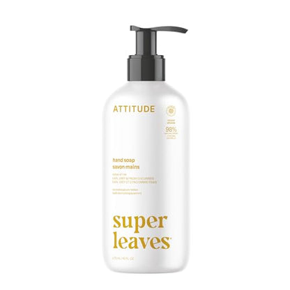 Jabón Líquido de Manos ATTITUDE, Verificado por EWG, a Base de Plantas y Minerales, Vegano, Aroma Earl Grey y Pepino Fresco, 16 Fl Oz - imagen 2