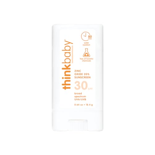 Thinkbaby Stick Solar SPF 30 – Protector Solar Natural y Seguro para Bebés, Niños y Adultos – Protección Mineral UVA/UVB – Resistente al Agua, 0.64 oz - imagen 1