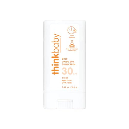 Thinkbaby Stick Solar SPF 30 – Protector Solar Natural, Resistente al Agua para Bebés, Niños y Adultos – Protección Mineral UVA/UVB – Amigable con - imagen 2
