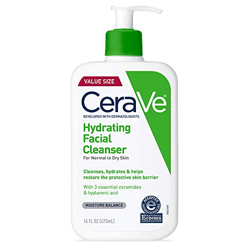 Limpiador Facial Hidratante CeraVe, Jabón Facial Hidratante para Piel Seca, Ácido Hialurónico + Ceramidas + Glicerina, Aprobado por la Asociación - imagen 1