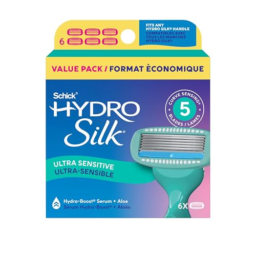 Recambios de Cuchillas Schick Hydro Silk para Mujer, 6 Piezas | Cuchillas de Afeitar Sensibles de 5 Cuchillas para Piel Sensible - imagen 2