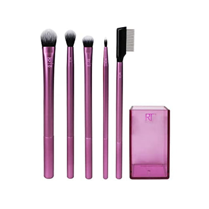 Set de Brochas para Ojos Real Techniques Cruelty Free, Kit de 6 Piezas de Brochas para Sombras y Cejas, Color Púrpura - imagen 4