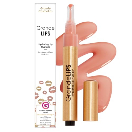 Grande Cosmetics GrandeLIPS Hydrating Lip Plumper Gloss - for Fuller-Looking, Hydrated Lips - Toasted Apricot (0.08 fl oz) - imagen 2