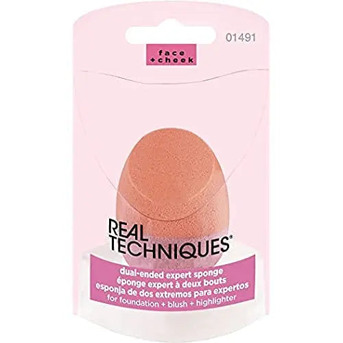 Esponja de Maquillaje de Doble Cara Real Techniques, Esponja Multi-Funcional para Mezclar, Aplicar Base Líquida y en Polvo, Rubor y Iluminador, - imagen 2