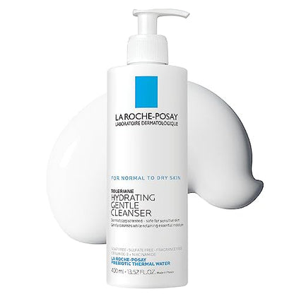 La Roche-Posay Toleriane Limpiador Hidratante Suave para el Rostro, Limpiador Facial Diario con Niacinamida y Ceramidas para Piel Sensible, Sin - imagen 1