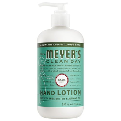 Loción de Manos MRS. MEYER'S CLEAN DAY para Manos Secas, Hidratante No Graso con Aceites Esenciales, Albahaca, 12 oz - imagen 3
