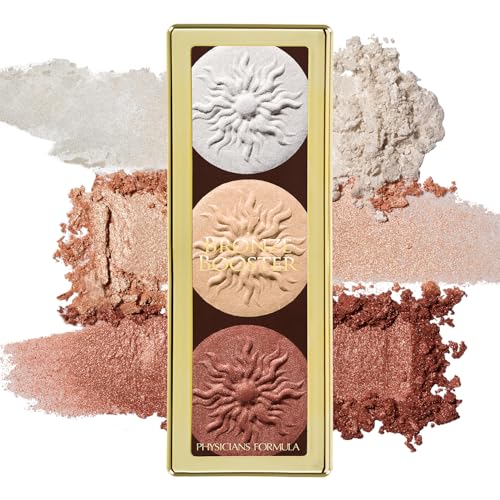 Paleta de Iluminador y Contorno Physicians Formula Bronze Booster con Brocha, Acabado Mezclable y Construible - Brillo Shimmer - imagen 1