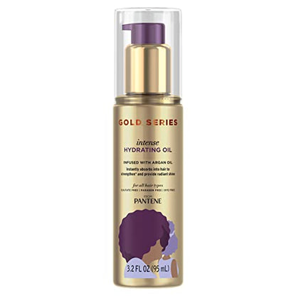 Tratamiento de Aceite Hidratante Intenso Pantene Gold Series, 3.2 Fl Oz – Aceite para el Cabello con Aceite de Argán para Cabello Hermoso y Brillante - imagen 2