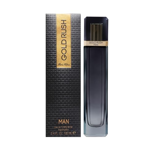 Gold Rush Man Eau de Toilette para Hombre 3.4 oz Spray de Paris Hilton, Color Negro - imagen 3