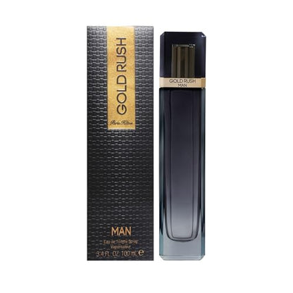 Gold Rush Man Eau de Toilette para Hombre 3.4 oz Spray de Paris Hilton, Color Negro - imagen 4