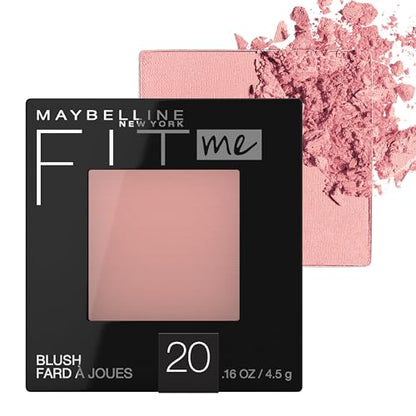 Maybelline Fit Me Rubor en Polvo, Ligero, Suave, Mezclable, Color de Maquillaje Duradero Todo el Día, Malva, 1 Unidad - imagen 3