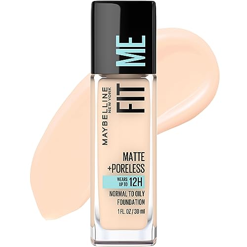 Base líquida mate y sin aceite Maybelline Fit Me Poreless, tono Fair Ivory, 1 unidad (el empaque puede variar) - imagen 2