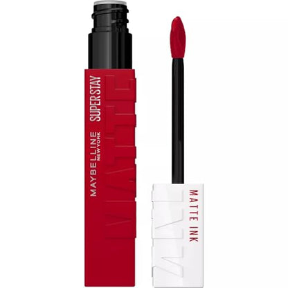 Maybelline Super Stay Matte Ink Labial Líquido, Color Intenso de Larga Duración, Hasta 16 Horas, Pioneer, Rojo Azulado, 1 Unidad, Empaque Puede Variar - imagen 1