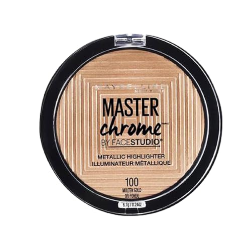 Maybelline Master Chrome Iluminador Metálico en Polvo, Oro Fundido, 1 Unidad - imagen 1
