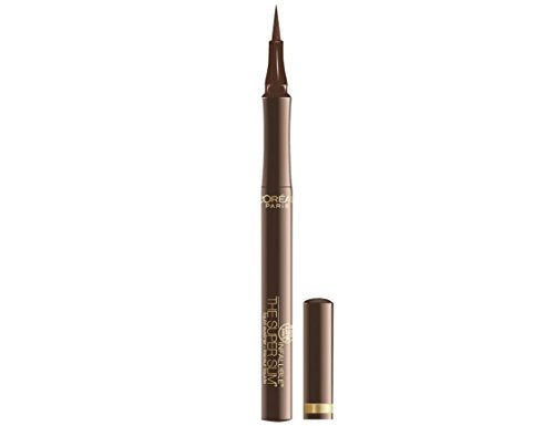 Eyeliner Líquido L'Oreal Paris Makeup Infallible Super Slim de Larga Duración, Punta de Fieltro Ultra Fina, Secado Rápido, Color Marrón, 0.03 fl oz., - imagen 1