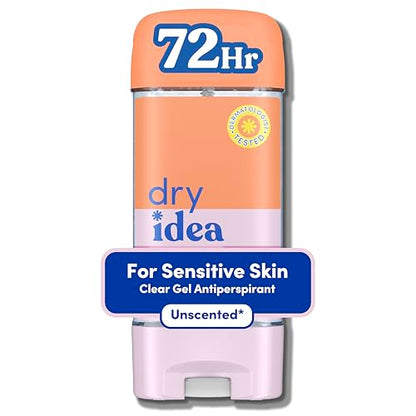 Desodorante y Antitranspirante en Gel Dry Idea para Mujeres - Hipoalergénico para Piel Sensible, Protección contra Sudor de 72 Horas, Sin Fragancia, - imagen 1