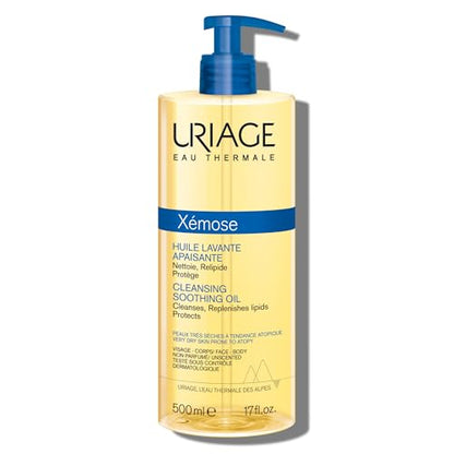 Uriage Xémose Gel Limpiador Facial y Corporal para Piel Muy Seca, Suaviza y Proporciona Comodidad Duradera, Gel en Aceite Suave, Sin Fragancia ni - imagen 2