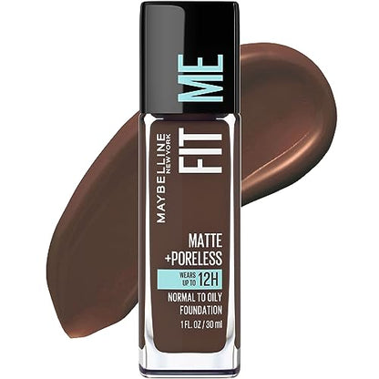 Base líquida Maybelline Fit Me Matte + Poreless, sin aceite, tono Espresso, 1 unidad (el empaque puede variar) - imagen 3