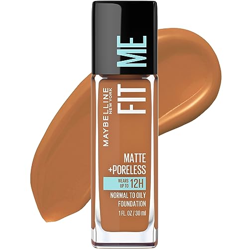 Base de Maquillaje Líquida Matte + Poreless Fit Me de Maybelline, Sin Aceite, Color Coco Cálido, 1 Unidad (El Empaque Puede Variar) - imagen 3