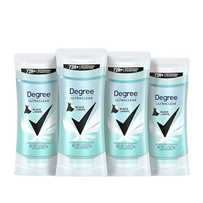 Bálsamo Antitranspirante Degree para Mujer Black+White 4 Piezas 2.6 oz - Protección contra manchas de desodorante, aroma fresco, 48H de protección - imagen 2