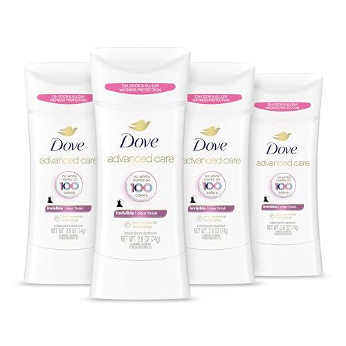 Dove Advanced Care Desodorante Antitranspirante en Barra Acabado Transparente 4 Piezas 72 Horas de Control de Olores y Protección contra Sudor 2.6 oz - imagen 2