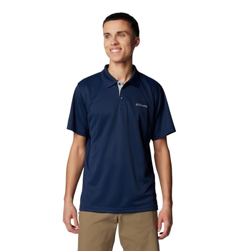 Polo de Manga Corta para Hombre Columbia Utilizer, Color Azul Universitario, Talla X-Large Tall - imagen 1