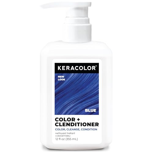 Keracolor Clenditioner AZUL Tinte para Cabello - Acondicionador Deposito de Color Semipermanente, Libre de Crueldad, 12 Fl. Oz. - imagen 3