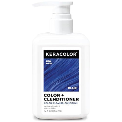 Keracolor Clenditioner AZUL Tinte para Cabello - Acondicionador Deposito de Color Semipermanente, Libre de Crueldad, 12 Fl. Oz. - imagen 3