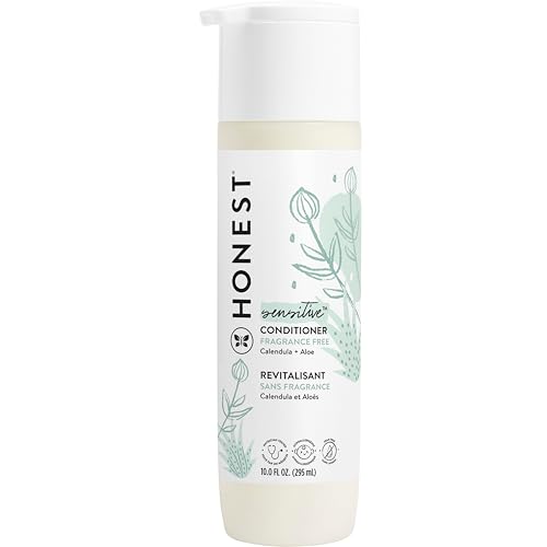 Acondicionador Sin Silicona The Honest Company, Suave, Hipoalergénico, Ingredientes de Origen Natural, Sin Fragancia para Piel Sensible, 10 fl oz - imagen 1