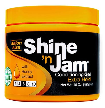 Gel de Sujeción Extra Fuerte Shine 'n Jam para Trenzas, Giros y Control del Frizz - imagen 4