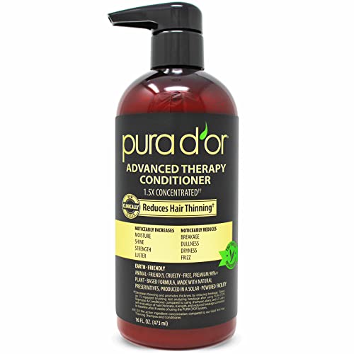 Acondicionador PURA D'OR Advanced Therapy (16oz) para Mayor Hidratación, Fuerza, Volumen y Textura, Sin Sulfatos, con Aceite de Argán y Biotina, - imagen 2
