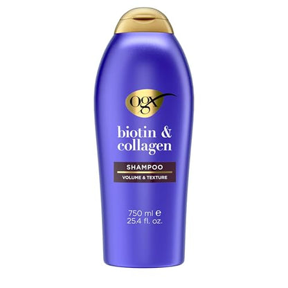 Champú Voluminizador OGX Thick & Full + Biotina y Colágeno, Infundido con Nutrientes y Vitamina B7, Aporta Volumen y Cuerpo por 72+ Horas, Sin - imagen 2